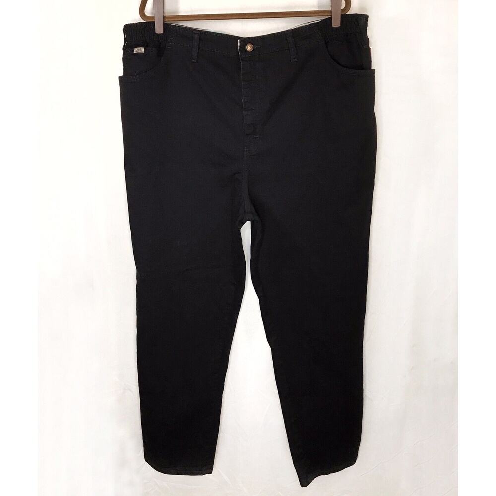Lee Womens Size 26W Long Black Relaxed Fit Jeans NWT W=48"